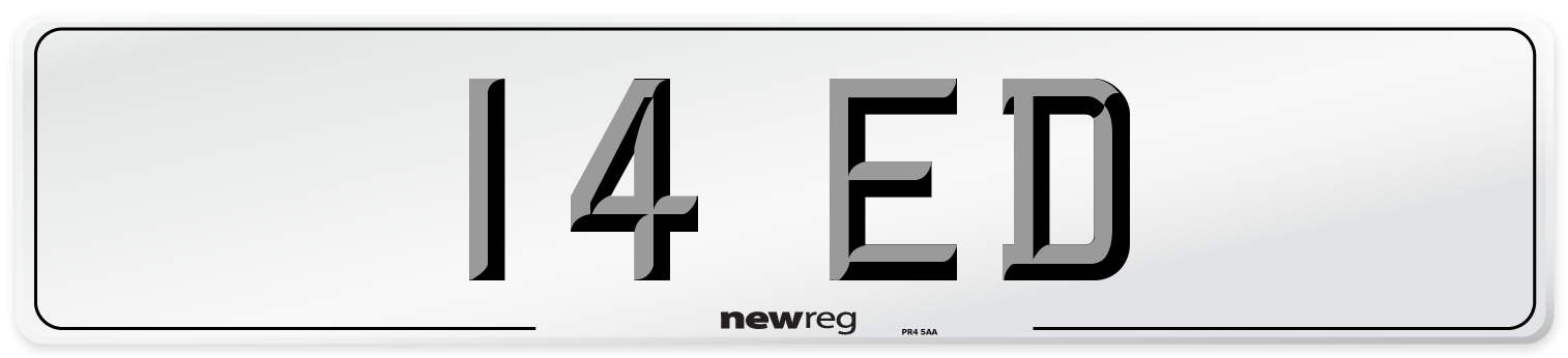 14 ED Number Plate from New Reg